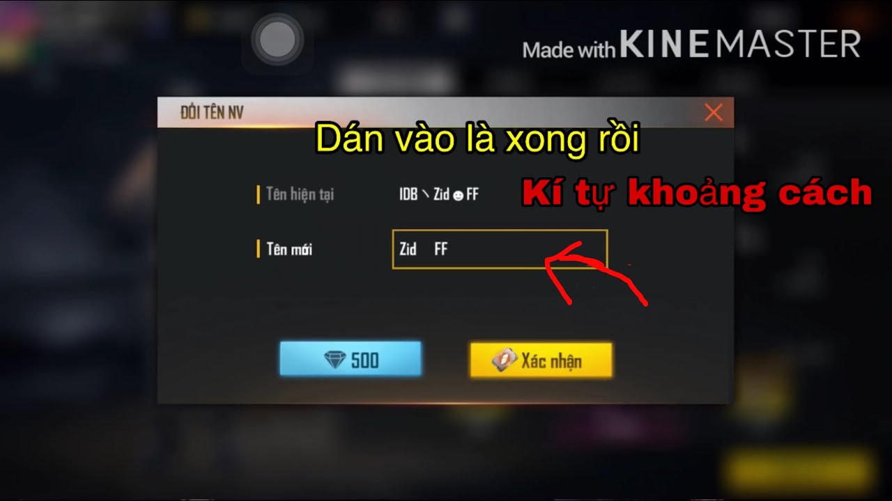 Ký tự khoảng trống Free Fire